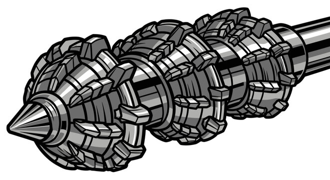 Closeup of a drill bit tool.