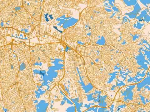 City grid layout map &mdash; Maua, Brazil