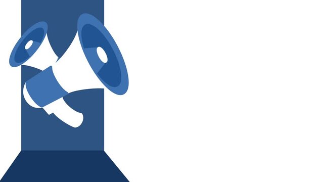 megaphone to announce a loud and important message, symbolizing critical news delivery and a public announcement of significance