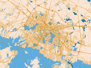 Fototapeta premium Infographic city map of BUL, Sofia