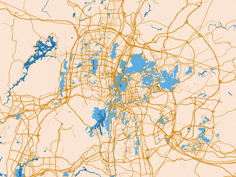 City layout map &ndash; Guiyang (China)