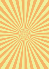 Fototapeta premium Redian Background Starburst Yellow and Orange Retro Design Sun Rays Pattern Vector