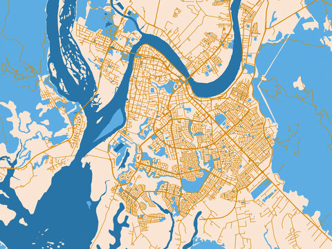 Urban map of Valdivia, Chile