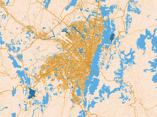 Fototapeta premium Urban grid map of Bogota, Colombia