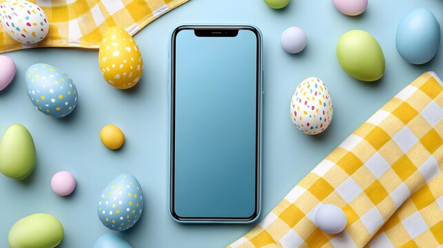 mobile phone with easter eggs
