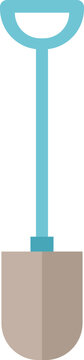 Stylized shovel illustration with handle and blade.