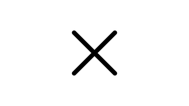 Hamburger menu icon transition animation. Three bars change to a diagonal cross. UI options animation
