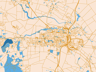 Fototapeta premium City street layout of Prostejov, Czechia