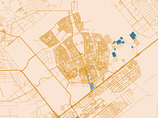 Fototapeta premium City cartography of Al 'Ashir min Ramadan, Egypt