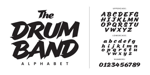 The Drum Band Bold Italic Brush Font With Fast Motion Strokes For Sports And Automotive Branding © happy