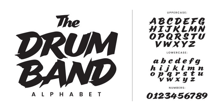 The Drum Band Bold Italic Brush Font With Fast Motion Strokes For Sports And Automotive Branding