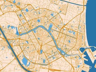 Obraz premium Infographic city map of Valencia, Spain