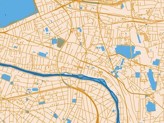 Obraz premium Infographic city map of Champigny-sur-Marne, France