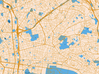 Fototapeta premium Montreuil, France – city map