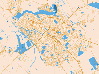 Fototapeta premium Urban grid map — Aylesbury, United Kingdom