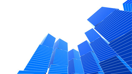 Naklejka premium abstract modular architecture 3d rendering