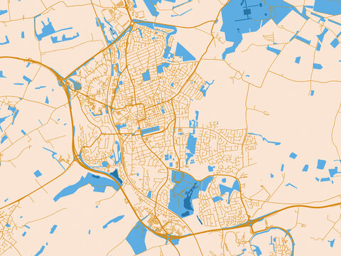 Cartographic street layout &mdash; Kettering, United Kingdom