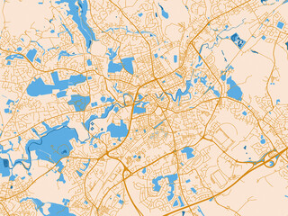 Naklejka premium City layout map – Rochdale (United Kingdom)