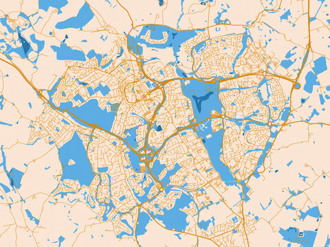 City map background &mdash; Redditch, United Kingdom