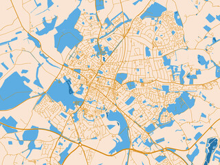 Fototapeta premium Urban planning style map of St Albans, United Kingdom