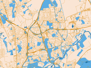 Fototapeta premium City street layout of Washington UK, United Kingdom