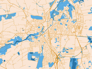 Fototapeta premium Street map of Dachau, Germany