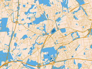 Fototapeta premium Urban map background of Gladbeck, Germany
