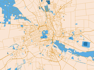 Obraz premium Gotha, Germany – street map