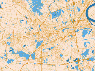 Fototapeta premium City map background — Krefeld, Germany