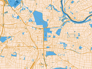 Obraz premium Decorative city map of Ludwigsburg, Germany