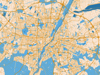 Naklejka premium City map of Munchen Metropole, Germany