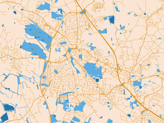 Fototapeta premium Pinneberg – city map, Germany