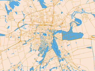 Fototapeta premium City layout map of Weimar, Germany