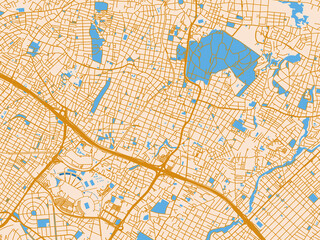 Fototapeta premium Geographic city layout of Marousi, Greece