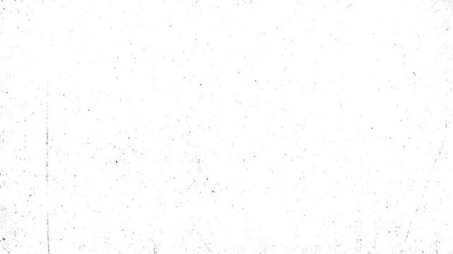 White textured grunge and grainy background with cracks, noise, stains, and grain. 4K stop motion video. Aged overlay effect video