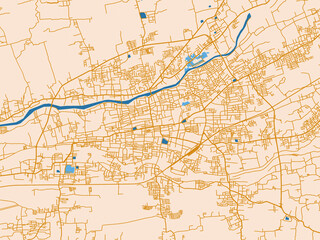 Fototapeta premium Infographic city map of Kumbakonam, India