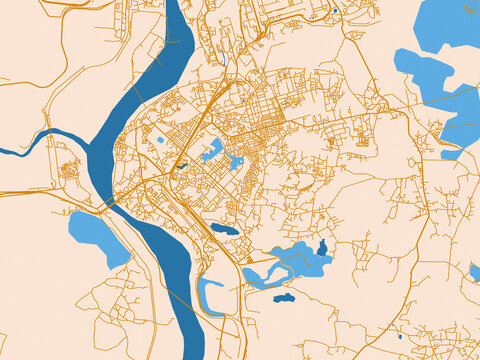 Korba, India &ndash; urban map