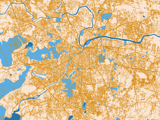 Fototapeta premium City layout map – Pune (India)
