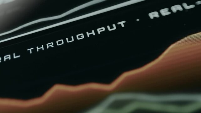 Real-time analytics chart of neural throughput