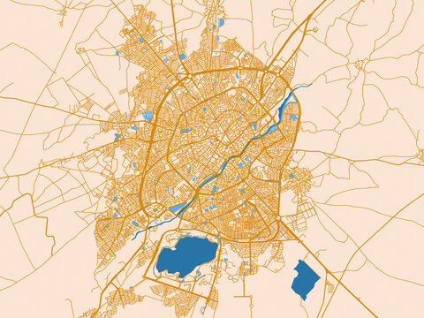 City layout map of Ardabil, Iran
