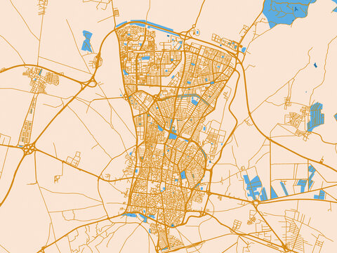 Qazvin, Iran &ndash; city map