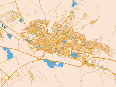 Zanjan &ndash; city map, Iran