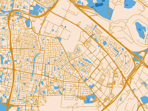 City layout map of Holon, Israel