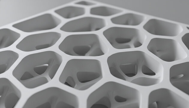 3D printed acoustic metamaterial panel texture with complex geometric labyrinth