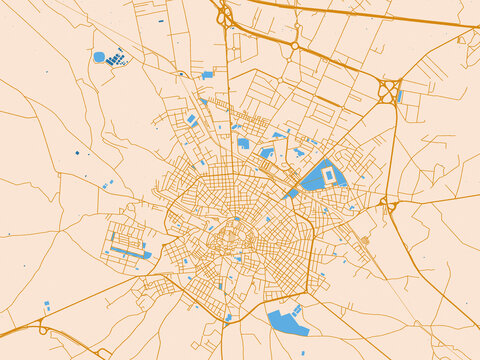 City layout poster of Andria, Italy