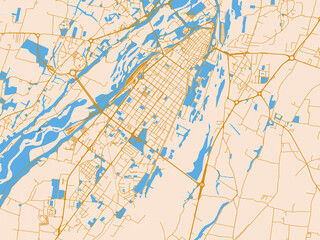 Obraz premium City map of Cuneo, Italy