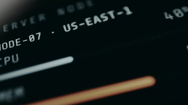 Encrypted Database Server Node Rack Interface Dashboard
