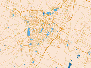 Obraz premium City street layout of Forli, Italy