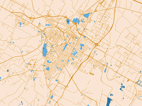 City street layout of Forli, Italy