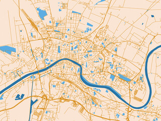 Fototapeta premium Urban grid map — Pisa, Italy